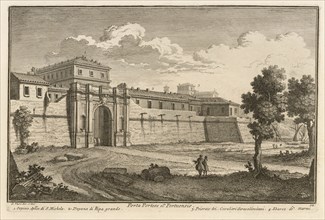 Porta Portese ot. Portuensis, Delle magnificenze di Roma antica e moderna, Vasi, Giuseppe, 1710-1782, Engraving, 1747-1761