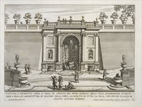 Fontana e Prospetto Sopra Il Viale de Cipressi, Le fontane di Roma nelle piazze e luoghi publici della città: con li loro