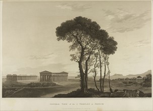 General View of the 3 Temples at Paestum, The Antiquities of Magna Graecia, Longman, Hurst, Orme, and Rees, Medland, Thomas