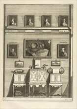 Plate 5, Le cabinet de la Bibliotheque de Sainte Genevieve: divisé en deux parties: contenant les antiquitez de la réligion