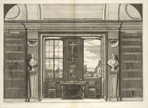 Plate 3, Le cabinet de la Bibliotheque de Sainte Genevieve: divisé en deux parties: contenant les antiquitez de la réligion