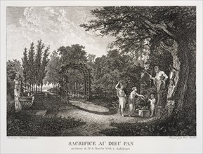 Sacrifice au Dieu Pan, Collection des tableaux en gouache et des dessins de Salomon Gessner, Gessner, Salomon, 1730-1788, Kolbe