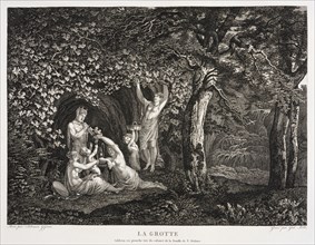 La Grotte, Collection des tableaux en gouache et des dessins de Salomon Gessner, Gessner, Salomon, 1730-1788, Kolbe, Carl