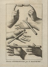 Various Experiments with a Rod, Ceremonies et coutumes religieuses de tous les peuples du monde, Engraving, 1723-1743