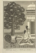 Yogi Feeding a Peacock with Devotion, Ceremonies et coutumes religieuses de tous les peuples du monde, Picart, Bernard, 1673