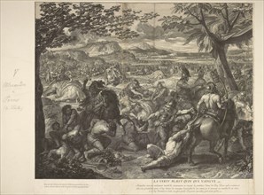 Alexander and Porus: detail, Battles of Alexander, Audran, Gérard, 1640-1703, Le Brun, Charles, 1619-1690, Etching, engraving