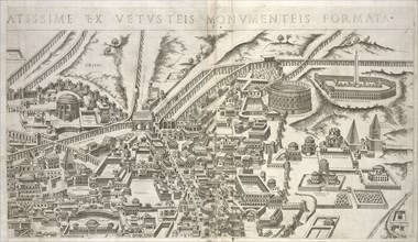 Sheet 2, Anteiqvae vrbis imago accvratissime ex vetvsteis monvmenteis formata, Bos, Jacobus, fl. 1549-1577, Ligorio, Pirro