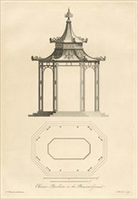 Chinese Pavilion in the Pheasant Ground, Plans, elevations, sections, and perspective views of the gardens and buildings at Kew