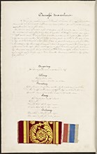 French textile manuscript, ca. 1820, This manuscript, an instruction manual for a school associated with a manufactory
