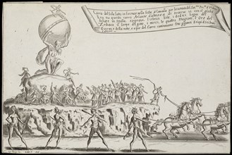 Guerra di bellezza, Italian theater prints, Callot, Jacques, 1592-1635, Parigi, Giulio, 1571-1635, Etching, black-and-white