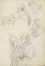 Roman sketchbook, Gauffier, Louis, 1761-1801, pencil, pen and black and brown ink, grey and brown wash, and black and white