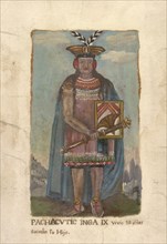 Portraits of Inca kings and an Inca queen, oil on vellum, not before 1825, full-length portraits of Inca rulers