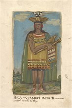 Portraits of Inca kings and an Inca queen, oil on vellum, not before 1825, Incomplete series of full-length portraits of Inca