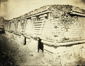 Casa de las monjas, Views of Aztec, Maya, and Zapotec ruins in Mexico, Charnay, Désiré, 1828-1915, Gelatin developing out paper