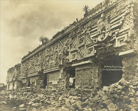 Governor's Palace, Uxmal, Mexico): facade, Views of Aztec, Maya, and Zapotec ruins in Mexico, Charnay, Désiré, 1828-1915