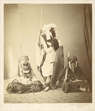 Touareg chiefs on a visit to Marseilles, 1862, orientalist photography, De Jongh and Bargignac, Albumen, 1862, Photographie
