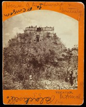 West facade, Adivino temple, Uxmal, Augustus and Alice Dixon Le Plongeon papers, 1763-1937, bulk 1860-1910, Le Plongeon