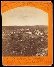 Photograph 2/3 forming a panorama of Uxmal, Augustus and Alice Dixon Le Plongeon papers, 1763-1937, bulk 1860-1910, Le Plongeon