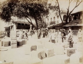 Tea packed for shipping, Hankou, Views and scenes of China, Albumen, Between 1875 and 1880, 30 Messrs. Rodewald and Heath