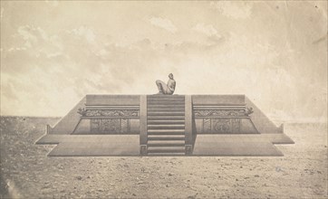 Restoration of the Platform of Venus with Chachmool, Chichén Itzá, Augustus and Alice Dixon Le Plongeon papers, circa 1841-1937