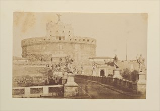 Castel Sant' Angelo, Fotografi di Roma 1849, Lecchi, Stefano, 19th century, c. 1849, salted paper prints, 43 x 31 cm