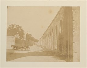 Acquedotto presso Villa Panfili, Fotografi di Roma 1849, Lecchi, Stefano, 19th century, c. 1849, salted paper prints, 43 x 31 cm
