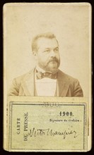 Victor Champier: carte de presse, Victor Champier papers, ca. 1834-1929, Albumen on board, 1900, Victor Champier's press