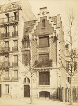 Residential building designed by the architect Stephen Sauvestre, Etudes de façades, Lampué, Pierre, fl. 1865-1890, Sauvestre