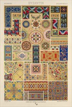 Byzantin, L'ornement polychrome, Jetot, Racinet, A., Auguste, 1825-1893, Chromolithography, between 1869 and 1887, Lith.