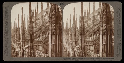 The Cathedral of Milan, Stereographic views of Italy, Underwood and Underwood, Underwood, Bert, 1862-1943, stereograph: gelatin