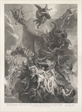 Fall of the Rebel Angels, Loir, Alexis, 1640-1713, after Le Brun, Charles, 1619-1690, Etching and engraving, ca. 1685-1686