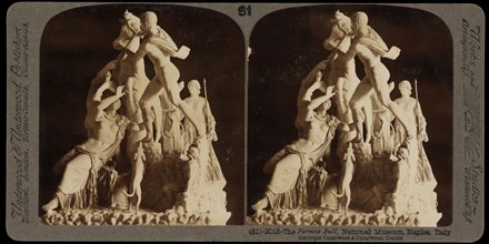 National Museum, Naples, The Farnese Bull, National Museum, Naples, Stereographic views of Italy, Underwood and Underwood