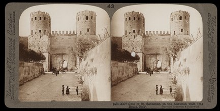 Rome, Gate of San Sebastian in the Aurelian wall, Rome, Stereographic views of Italy, Underwood and Underwood, Underwood, Bert