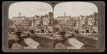Rome, Forum, Rome, Stereographic views of Italy, Underwood and Underwood, Underwood, Bert, 1862-1943, stereograph: gelatin