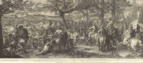 Alexander and Porus, Battles of Alexander, Audran, Gérard, 1640-1703, Le Brun, Charles, 1619-1690, Etching, engraving