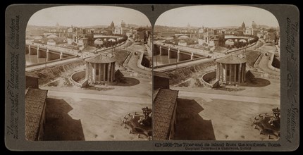 Rome, Tiber and its island from the southeast, Rome, Stereographic views of Italy, Underwood and Underwood, Underwood, Bert