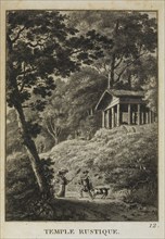 Temple rustique, Promenade ou itinéraire des jardins d'Ermenonville, Tool work, etching, black-and-white, 1788