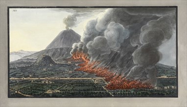 View of an eruption of Mount Vesuvius which began the 23 of December 1760, and ended the 5th of January 1761, after a drawing