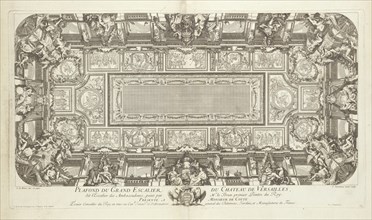 Plafond du grand escalier du chateau de Versailles, dit Escalier des ambassadeurs, Grand escalier du Château de Versailles