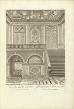 Vuë du costé gauche du grand escalier de Versailles, Grand escalier du Château de Versailles dit Escalier des ambassadeurs