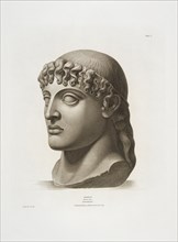 Head of Apollo, three-quarter view, Specimens of antient sculpture, Agar, John Samuel, ca. 1770-ca.1835, Knight, Richard Payne