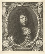 Portrait of Louis XIV, Nanteuil, Robert, 1623-1678, Unknown, Etching, engraving, black-and-white, late 17th cent., The portrait