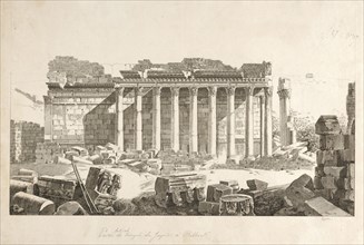 Partie latérale du temple de Jupiter à Balbeck, Materials for Voyage pittoresque de la Syrie, de la Phoenicie, de la Palaestine