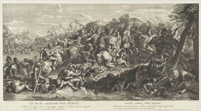 Crossing of the Granicus, Battles of Alexander, Le Brun, Charles, 1619-1690, Picart, Etienne, 1632-1721, Picault, Pierre, 1680