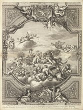 Tableaux de la voute de la galerie du petit apartement du roy a Versailles, Engravings of frescoes at Versailles and St. Cloud