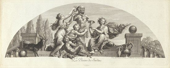 Les plaisirs des jardins, Engravings of frescoes at Versailles and St. Cloud, Audran, Benoît, 1661-1721, Audran, Gérard, 1640