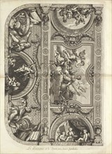 La Preuoïançe et le Secret auec leurs symboles, Engravings of frescoes at Versailles and St. Cloud, Audran, Gérard, 1640-1703