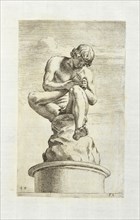 Spinam auellens in Capitolio, Segmenta nobilium signorum e statuaru, Perrier, François, 1590?-1656?, Engraving, 1638, The statue