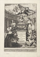 Title page, Paradigmata graphices variorum artificum, Bisschop, Jan de, 1628-1671, Lairesse, Gérard de, 1640-1711, Etching