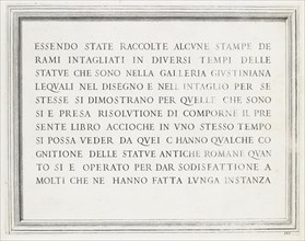 Essendo state raccolte... lunga instanza, Galleria givstiniana del marchese Vincenzo Givstiniani, Engraving, between 1631